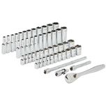 MILWAUKEE 1/4 RATCHET AND SOCKET SET METRIC & SAE - 50 PC